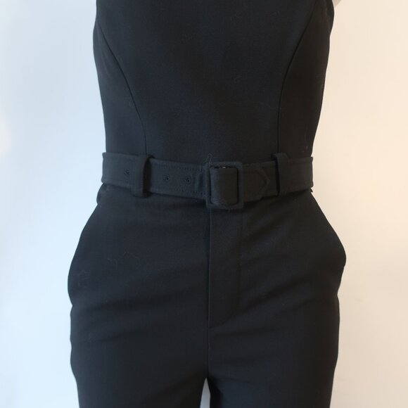 NWT Womens A.L.C. Black Strapless Belted Jumpsuit 6 - Picture 4 of 12
